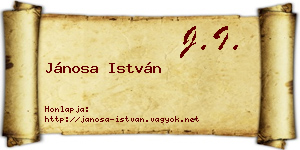 Jánosa István névjegykártya