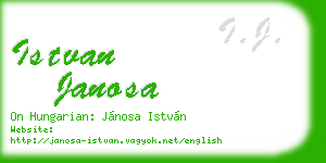 istvan janosa business card